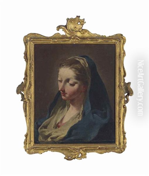 The Madonna Oil Painting by Giovanni Battista Pittoni the younger