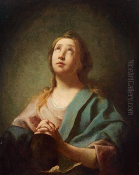 Die Busende Magdalena, La Maddalena Penitente Oil Painting by Giovanni Battista Pittoni the younger