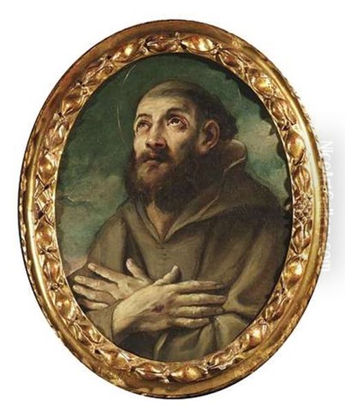 Der Heilige Franziskus Im Gebet Oil Painting by Giovanni Battista Pittoni the younger