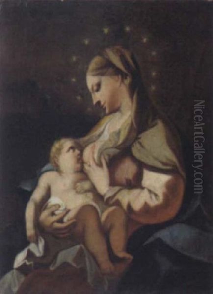 Madonna Con Bambino Oil Painting by Giovanni Battista Pittoni the younger