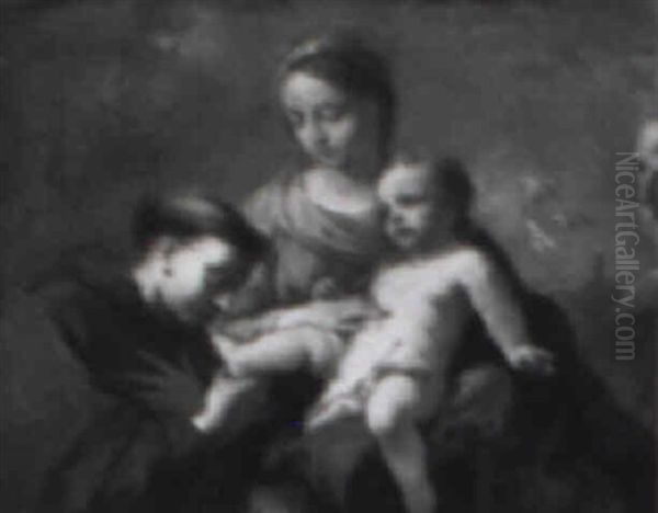 Holy Family With Saint Anthony Of Padua by Giovanni Battista Pittoni the younger