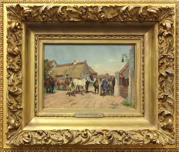 Choosing Horses Oil Painting by Max Joseph Pitzner