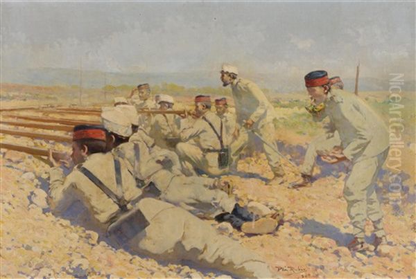 Soldaten Im Gefecht by Alberto Pla y Rubio