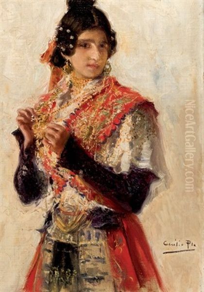 Valenciana Oil Painting by Cecilio Pla