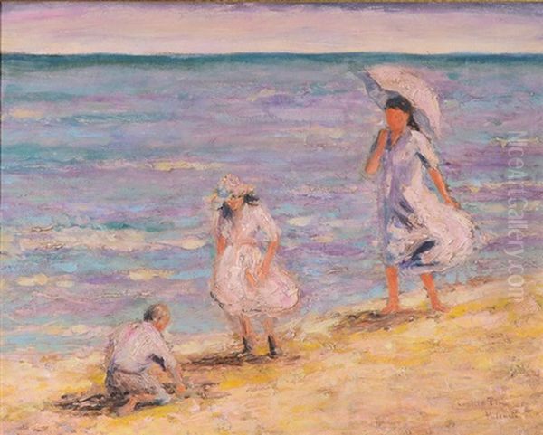 Escenas De Playa Oil Painting by Cecilio Pla