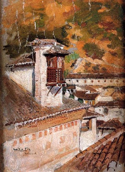 Vista De Granada Desde Un Alto Oil Painting by Cecilio Pla