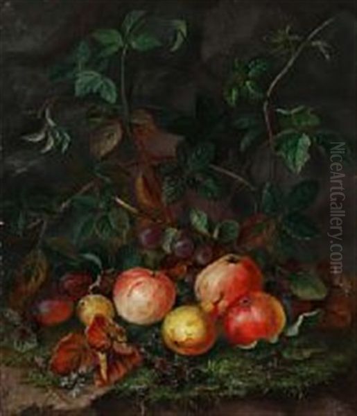 Still Life With Fruit Oil Painting by Augusta Plagemann