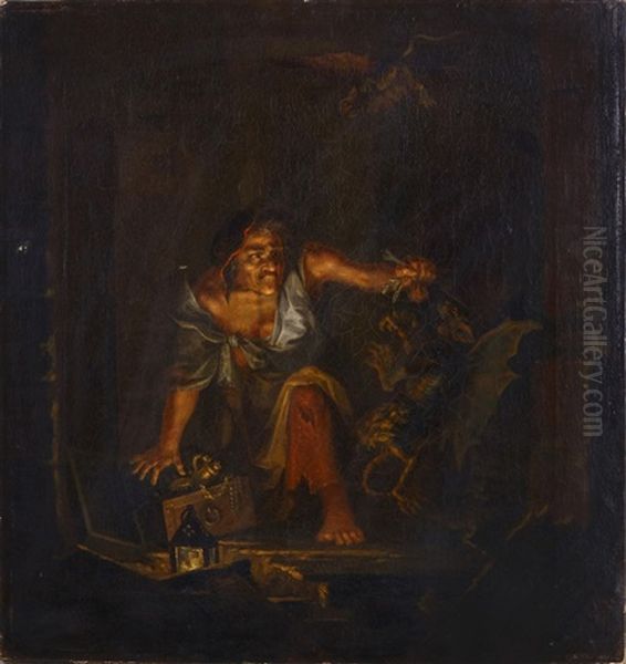 Mad Meg (dulle Griet) Oil Painting by Carl Gustaf Plagemann