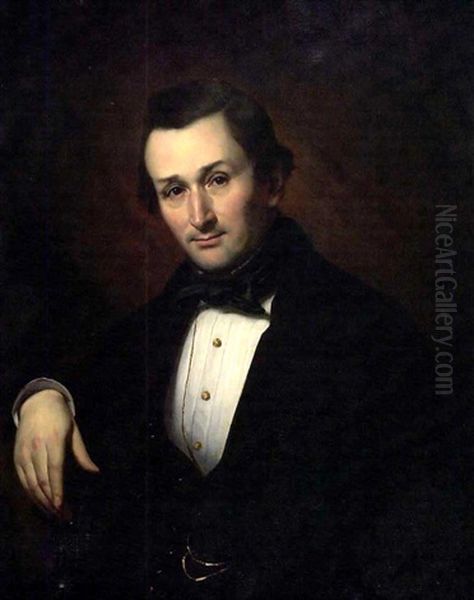 Portrait Of The Honourable Jean-louis Beaudry, Mayor Of Montreal Oil Painting by Antoine Sebastien Plamondon