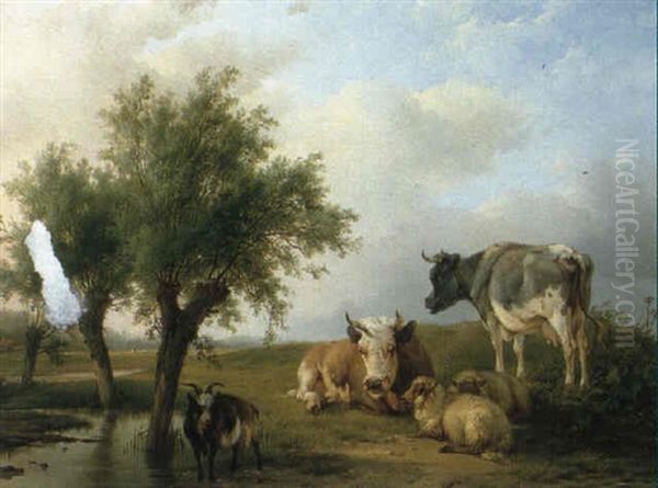 Vieh Auf Der Weide Oil Painting by Pieter Plas