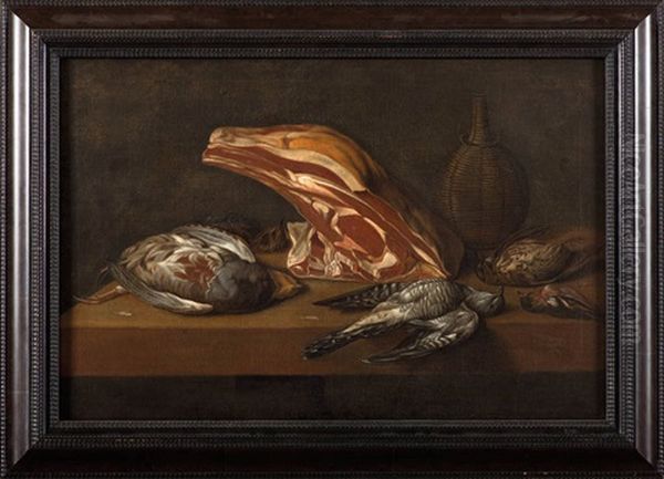 Nature Morte Aux Jambon Et Au Gibier Oil Painting by Pieter van Plas