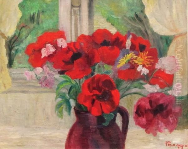 Amapolas Oil Painting by Emilio Boggio