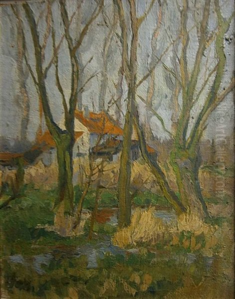 Huis In Het Bos Oil Painting by Eugene Plasky