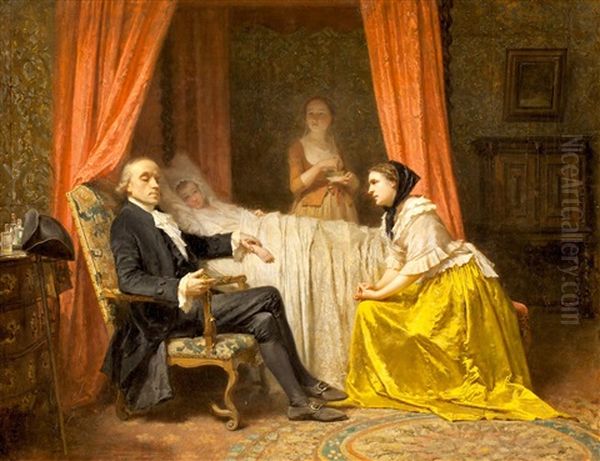 The Lovesick Maid Oil Painting by Antoine Emile Plassan