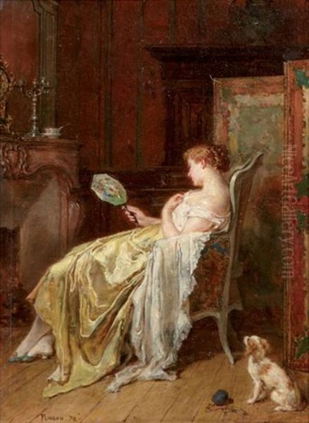 Femme Dans Un Interieur Oil Painting by Antoine Emile Plassan