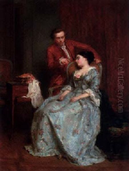 The Silent Admirer Oil Painting by Antoine Emile Plassan