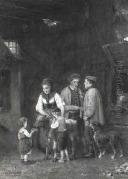 Ein Trauriger Abschied Oil Painting by Hermann Plathner