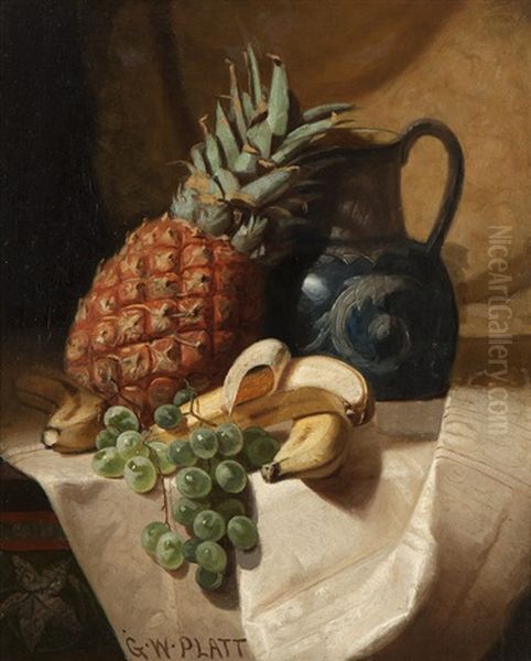 Still Life With Pineapple Oil Painting by George W. Platt