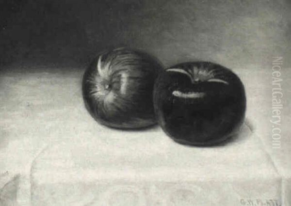 Still Life With Apples Oil Painting by George W. Platt