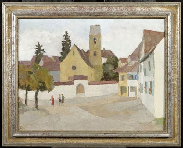 Dorfkirche In Pratteln Oil Painting by Jakob Otto Plattner