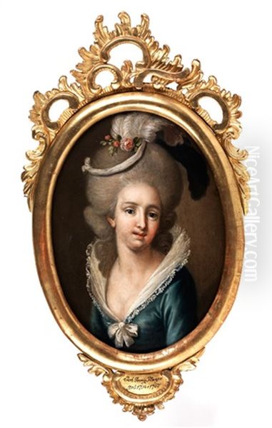 Bildnis Einer Eleganten Dame Oil Painting by Johann Georg Platzer