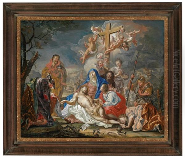 Die Beweinung Christi Oil Painting by Johann Georg Platzer