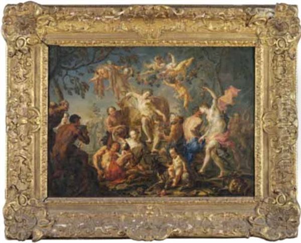 Le Triomphe De Bacchus Ou Allegorie De L'automne Oil Painting by Johann Georg Platzer