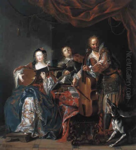 Kammermusik Oil Painting by Johann Georg Platzer