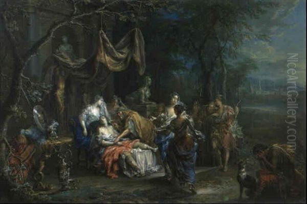 Der Tod Des Meleager Oil Painting by Johann Georg Platzer