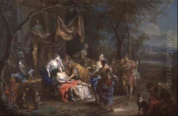 Der Tod Des Meleager Oil Painting by Johann Georg Platzer