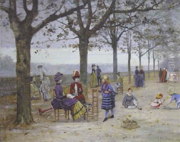 Jeux D'enfants Dans Le Jardin Public by Alfred Plauzeau