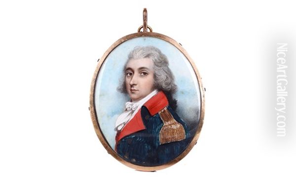 Portrait Miniature Of Captain George Lewis Hamilton R.a. Oil Painting by Andrew Plimer