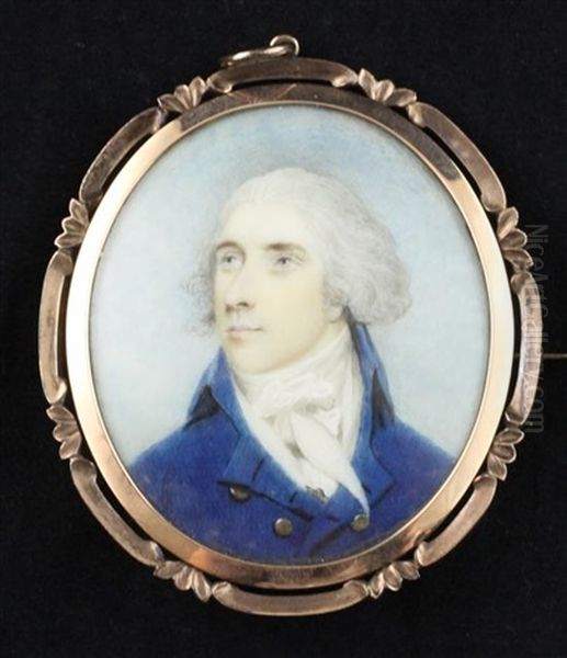 Miniature Of A Gentleman - John Christian Curwen Oil Painting by Andrew Plimer