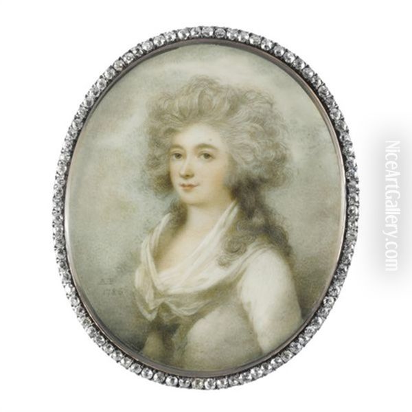 Portrait Of Georgiana, Duchess Of Devonshire Oil Painting by Andrew Plimer