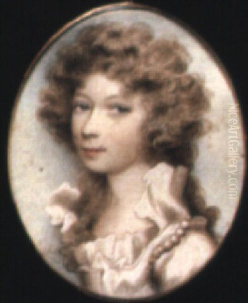 Portrait Of Miss Beatrice Cotton Oil Painting by Andrew Plimer