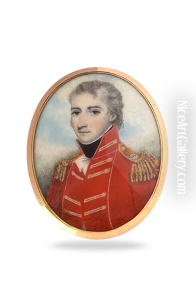 A Miniature Portrait Of Lieutenant-coloniel Thomas Makdougall Brisbane (1773-1860), Governor Of New South Wales Oil Painting by Nathaniel Plimer