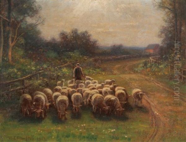 The Return Home Oil Painting by William E. Plimpton