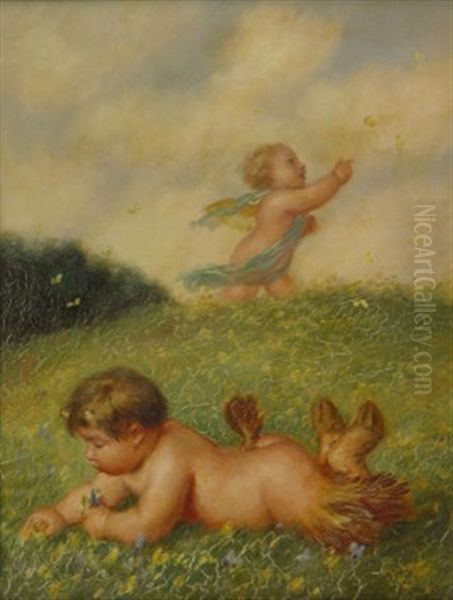 Satyr Und Putto by Karl Plueckebaum