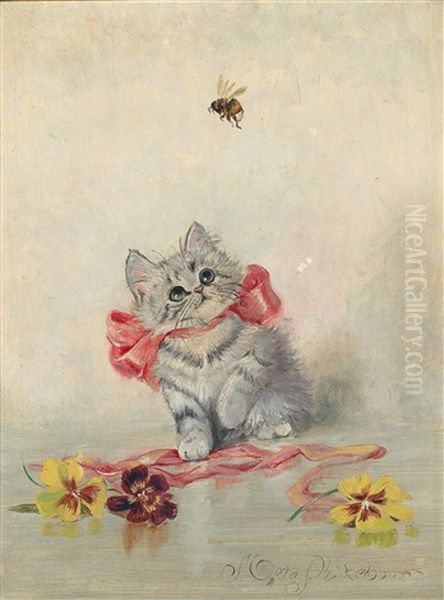 The Young Peter With A Bumblebee Oil Painting by Meta Plueckebaum