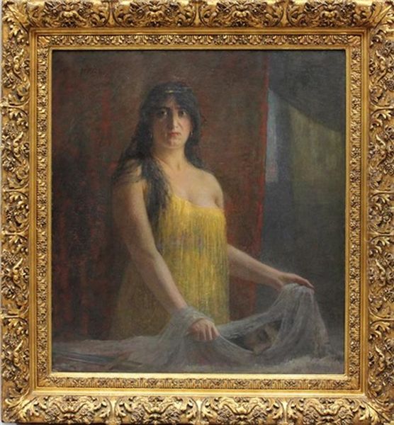 Bildnis Von Salome Oil Painting by Heinrich Pluehr