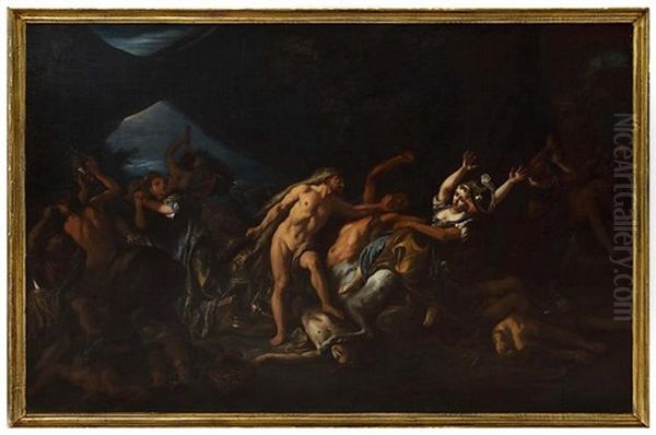 Hercules And The Centaur Oil Painting by Giacomo del Po