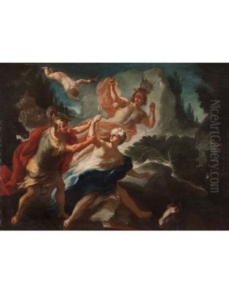 Scena Mitologica Oil Painting by Giacomo del Po