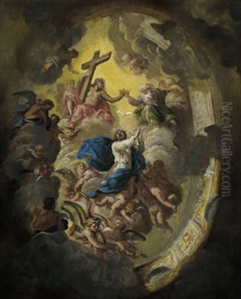 L'incoronazione Della Vergine Oil Painting by Giacomo del Po