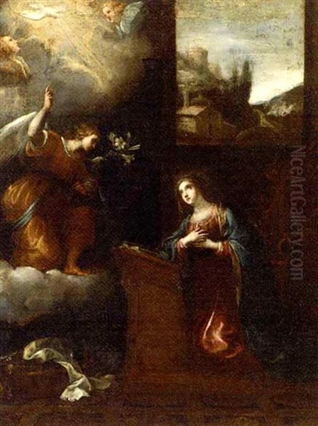 The Annunciation Oil Painting by Giacomo del Po