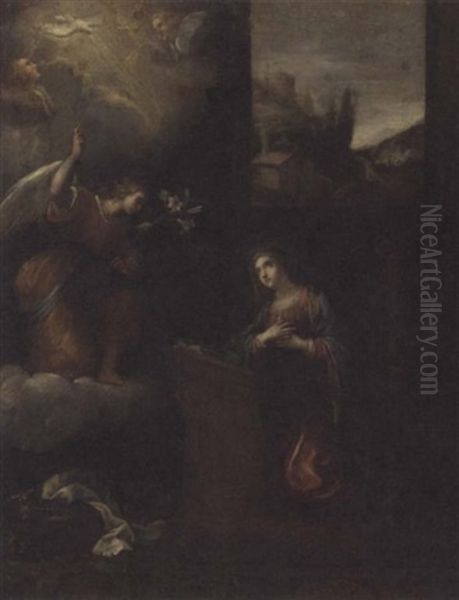 The Annunciation Oil Painting by Giacomo del Po