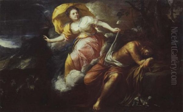 Diane Et Endymion Oil Painting by Giacomo del Po