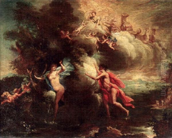 Apollo Und Daphne Oil Painting by Giacomo del Po