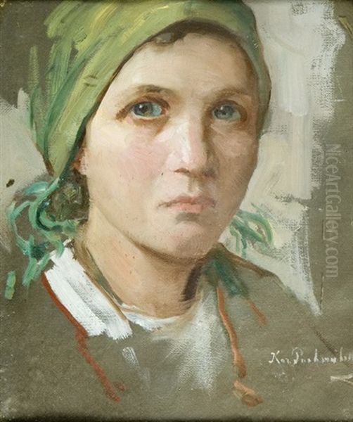 Glowka Oil Painting by Kazimierz Pochwalski