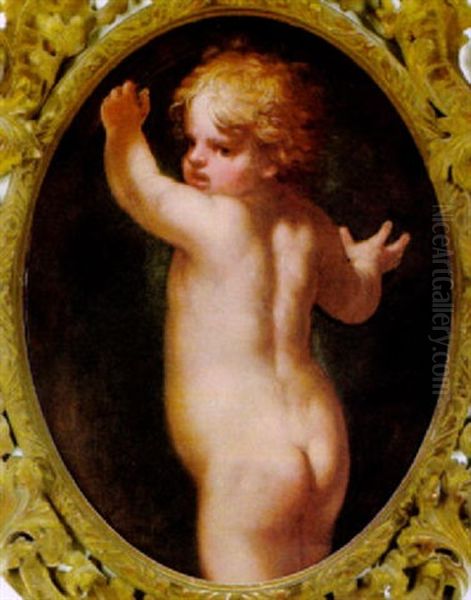 Putto Mit Einem Palmenzweig Oil Painting by Tobias Pock