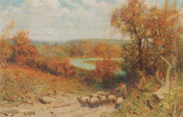 Autumn, Near Arundul, Sussex Oil Painting by Henry Childe Pocock